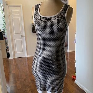 Black and White Sequin Dress